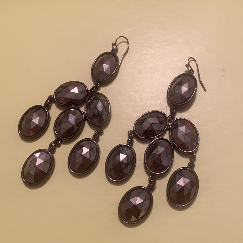 Black chandelier earrings